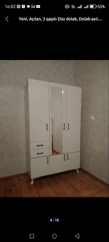 Dolablar: Açılan, 3 qapılı Düz dolab, Qarderob, paltar dolabı -da lalafo.az — 12 Dolablar: Açılan, 3 qapılı Düz dolab, Qarderob, paltar dolabı — 12