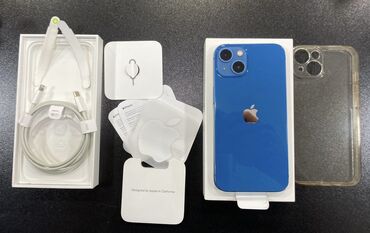 iphone se azerbaycan: IPhone 13, 128 ГБ, Синий, Гарантия, Беспроводная зарядка, Face ID