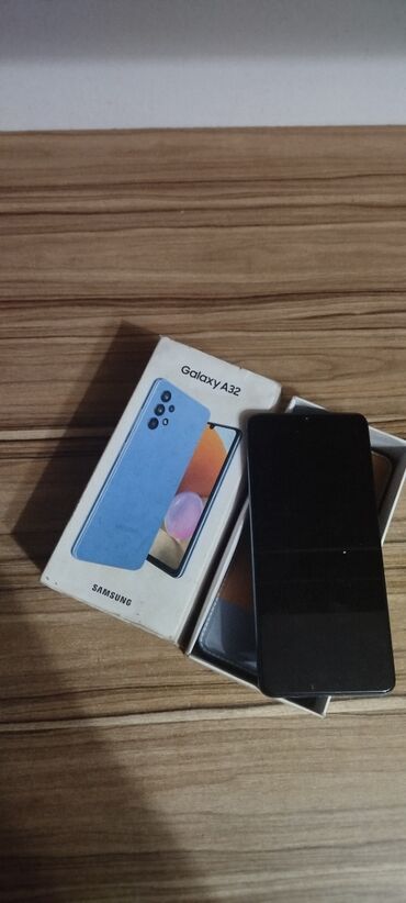 номера симка: Samsung Galaxy A32, Б/у, 128 ГБ, цвет - Синий, 2 SIM