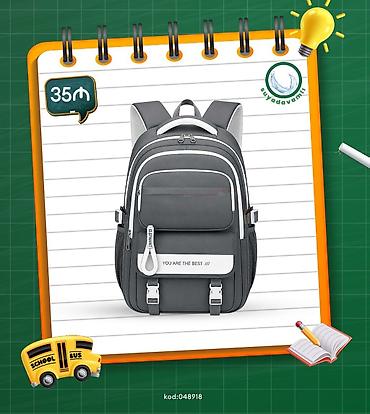 mekteb çanta: 🎒MƏKTƏBLİ ÇANTALARI 1. Minimalist Müasir Çanta (Kod: 048567) ❌İlkin — 9