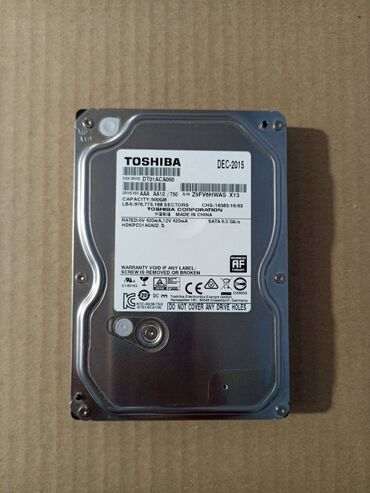 жёсткий диск 500гб: Накопитель, Б/у, Toshiba, HDD, 512 ГБ, 3.5", Для ПК