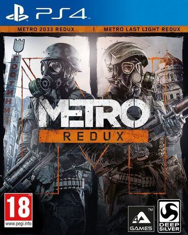 metro 2033: Ps4 üçün metro redux oyun diski. Tam yeni, original bağlamada