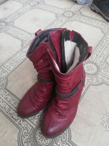 женский обувь размер 38: Сапоги, 40, цвет - Красный