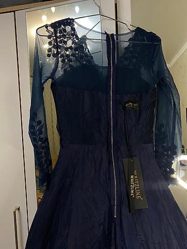 Танцевальные платья: Бальное платье, Длинная модель, цвет - Синий, S, В наличии — 10