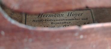 Skripkalar: Hermann Hoyer skripkası və aksesuarları - Alman istehsalı etiket — 2
