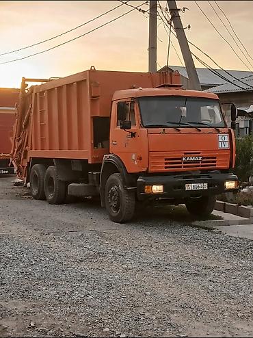 Другой транспорт: КамАЗ мусоровоз (оранжевый), 6х4, задняя загрузка. Характеристики и — 4