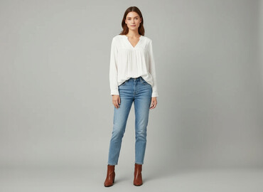 eleganckie bluzki dla puszystych: Women's blouse, size S