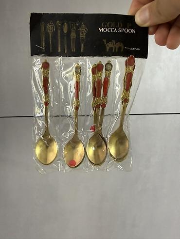 qaşıq dəst: Məhsul: GOLD P Mocca Spoon – dekorativ mokka/espresso qaşıqları dəsti — 1