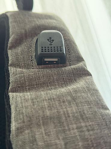 Digər: Boz rəngdə çoxfunksiyalı noutbuk və gündəlik çanta (USB çıxışlı) — 2