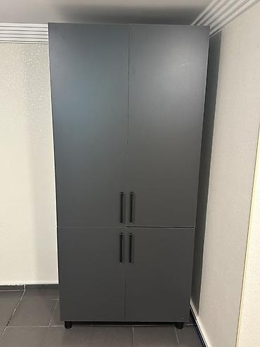 Офисные гарнитуры: Ofis mebel dəsti – qrafit rəng - Minimalist dizaynlı iş masası: düz — 6