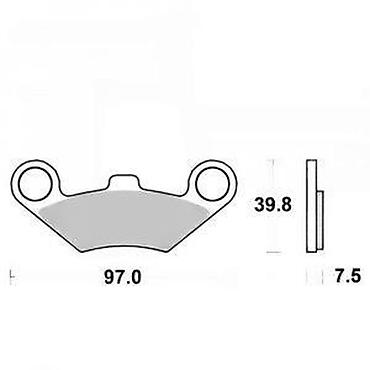 ugao od 300 stepeni: Set kočionih pločica za motocikl, dimenzija 97.0 mm dužine, 39.8 mm — 4