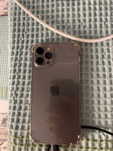 Apple iPhone: IPhone 12 Pro, Б/у, 256 ГБ, Matte Silver, Кабель, 80 %