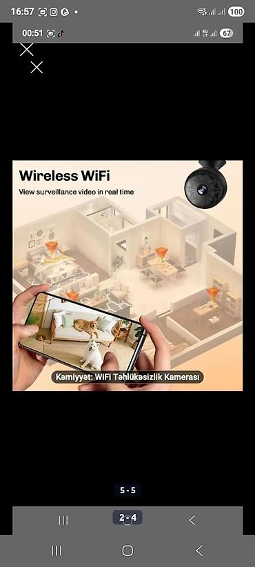 vlog kameraları: WiFi Təhlükəsizlik Kamerası - Quraşdırma: Simsiz WiFi bağlantısı ilə — 2