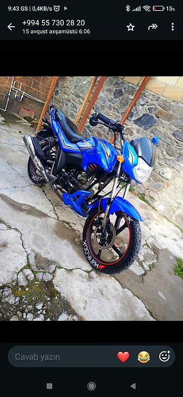 avto sistem babek elaqe nomresi: Məhsul: Yol-naked üslublu moped/motosiklet (mavi rəng) Xüsusiyyətlər — 1