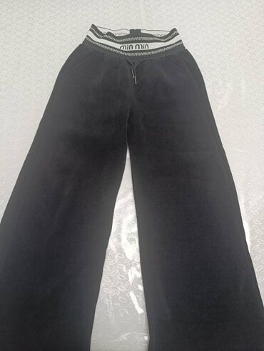 Women's Pants: Женские брюки-джоггеры из мягкого вельветового трикотажа (бархатистая