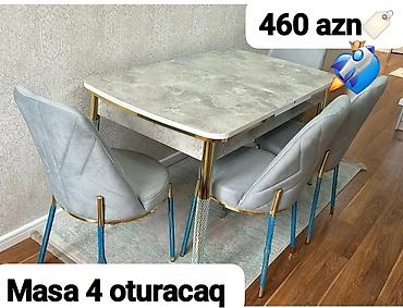 yazı masa: Mətbəx üçün, Yeni, 4 stul — 1