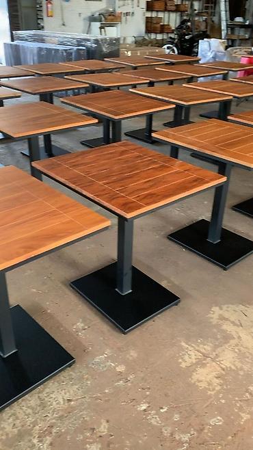 Sifarişlə restoran masaları: Kvadrat masa, Açılmayan, Taxta — 2