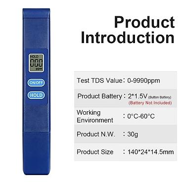 test pompasi: TDS Su Keyfiyyəti Ölçən Qələm Tipli Cihaz - Təyin edilən diapazon — 2