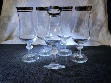 Ostali antikviteti: Case kristal 1960g+ za vino italijanske. Kristalne case,perfektne,sve — 1