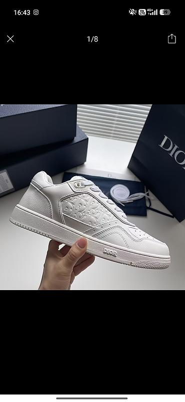 dior b30: НА ЗАКАЗ ПРИМЕРНО 14-15 ДНЕЙ Кроссовки низкие, бело-голубы - Верх из — 8