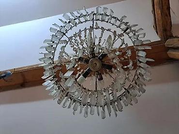 lusteri za dnevnu sobu cena: VELIKI STARI KRISTALNI LUSTER | Stari masivni kristalni luster u — 2