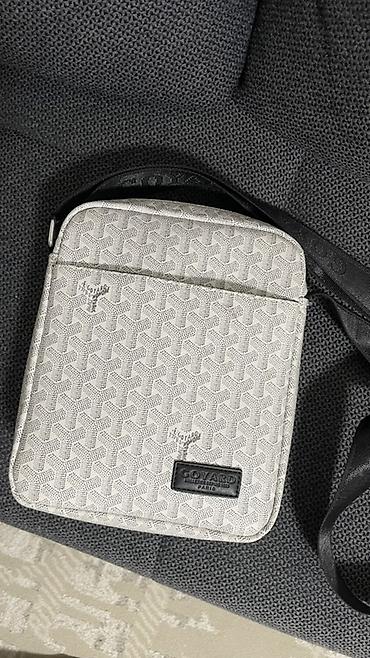 Классические сумки: Сумка через плечо Goyard (серый монограммный принт) - Формат — 2