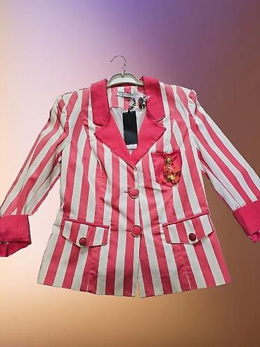 fiorelli torba: Ženski blejzer sa prugama – roze/belo 36-42 - Klasičan kroj sa — 1
