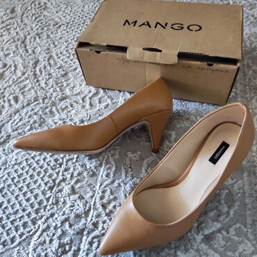 palto mango vesennee: Туфли Mango, 38, цвет - Бежевый