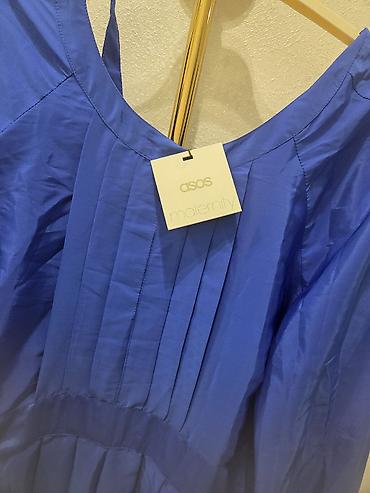 asos kofta: ASOS Maternity hamiləlik donu - Rəng: parlaq kobalt mavi - Model — 1