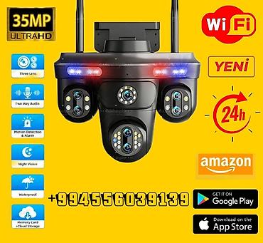 iphone 14 ucuz: Wifi Kamera 35MP 7 lens 3 PTZ 4 ekran Ultra FHD ● Destek 2.4Ghz WiFi — 1