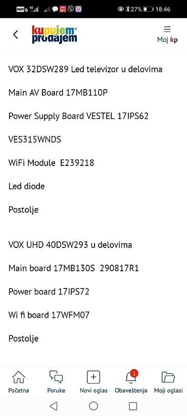 Aksesoari za TV i video: Vox LED televizori za delove – modeli LED 32GOH205B i LED 32783 — 17