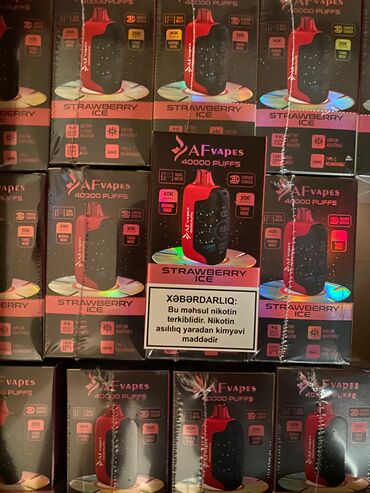 Qəlyan, vayp və aksesuarları: Af vapes 40k seriyası – 40.000 puff, type-c şarj, 2 rejim və dual mesh — 6