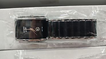 Aksesuarlar: RADO Jubile kişi qol saatı – keramik üslubda qara, düzbucaqlı korpus — 6
