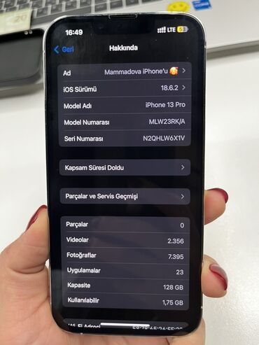 Apple iPhone: IPhone 13 Pro, 128 GB, Gümüşü, Face ID, Sənədlərlə — 8