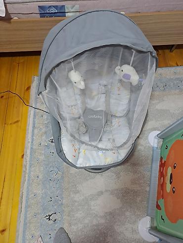 oyuncu stulu: “Coolbaby” beşik-kreslo (uşaq yelləncəyi) - Rəng: boz - Yumşaq — 1