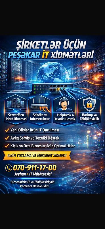 sabit muhafize xidmeti: 💼 Şirkətlər üçün Peşəkar İT Xidmətləri 🔹 Serverlərin qurulması və — 1