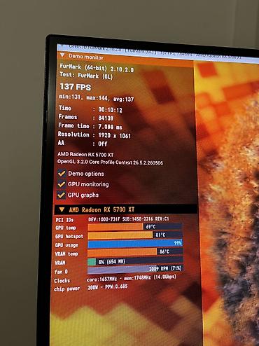 Комплектующие для ПК: Видеокарта Gigabyte AORUS Radeon RX 5700 XT 8gb Состояние очень — 9