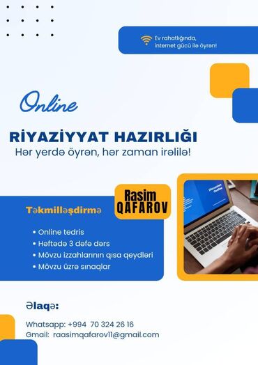Əyləncə, idman: Riyaziyyat fənnindən online hazırlıq keçilir, qiymət aylıq 50 AZN
