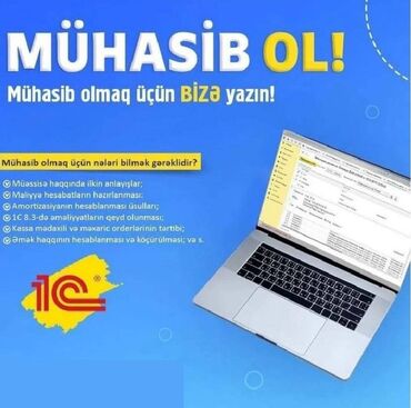 Mühasibat, 1C: Mühasibat, 1C, Fərdi, Onlayn, Qrup, Diplom, sertifikat