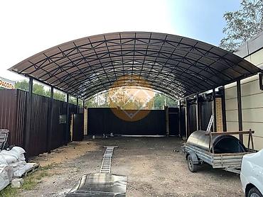 каркасная шторка: Навесы под ключ из металлокаркаса с покрытием из поликарбоната - — 3