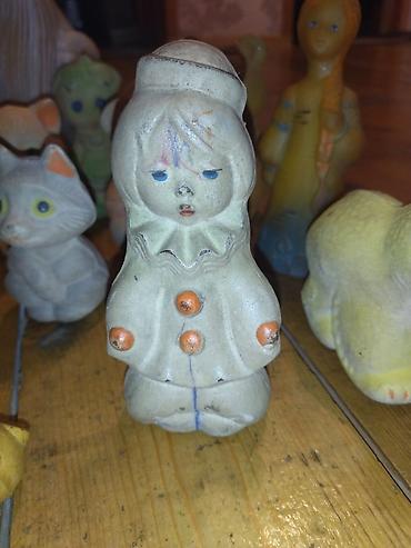 maneki neko top: Kolleksiya üçün1950il sovet dövrünə aid rezin fiqurlar dəsti - — 2