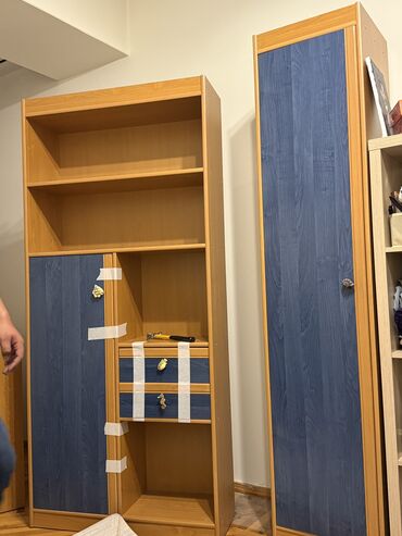 кровать новая: Уктоочу бөлмө гарнитуру, Колдонулган, Бир кишилик керебет, Шкаф, Тумба, Башка өлкө, Өзү алып кетүү, түсү - Көк