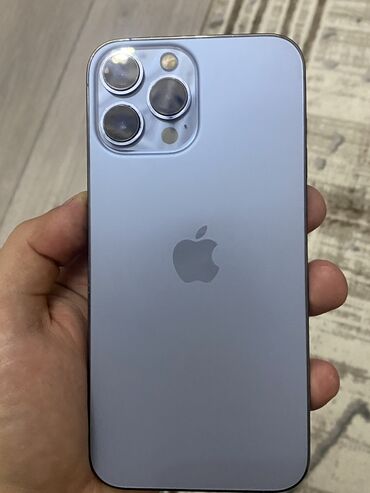 Apple iPhone: IPhone 13 Pro Max, 256 GB, Sierra Blue, Simsiz şarj, Face ID