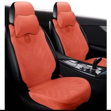натяжитель ремня грм: Чехлы Экокожа, С подушкой, цвет - Оранжевый, Universal Seat cover
