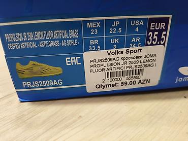sari batinka: Joma Propulsion JR 2509 AG uşaq futbol butsası - Model: PRJS2509AG - — 3