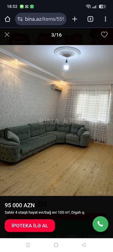 Həyət evləri və villaların satışı: 4 otaqlı, 100 kv. m, Kredit var, Yeni təmirli -da lalafo.az — 3 Həyət evləri və villaların satışı: 4 otaqlı, 100 kv. m, Kredit var, Yeni təmirli — 3