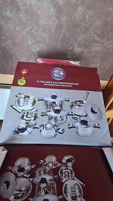 home decor ruma: MG 12-delni set posuđa – visokokvalitetni nerđajući čelik Komplet — 7
