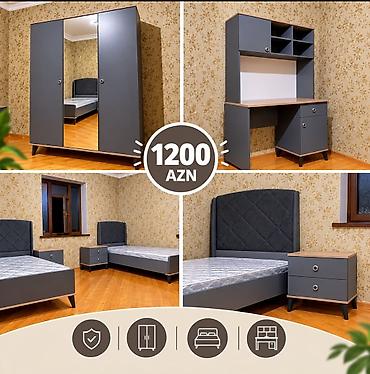 1200: Uşaq/yeniyetmə otağı üçün tam dəst mebel Dəst tərkibi: - 2 ədəd tək — 1