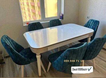 Masalar: Qonaq otağı üçün, Yeni, 6 stul