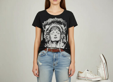 koszulki damskie z fajnymi napisami: Tigha, Футболка жіноча, розмір M